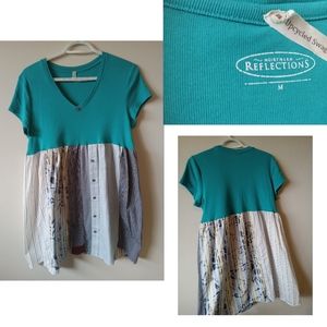 Northern Reflections M blue  & White dress